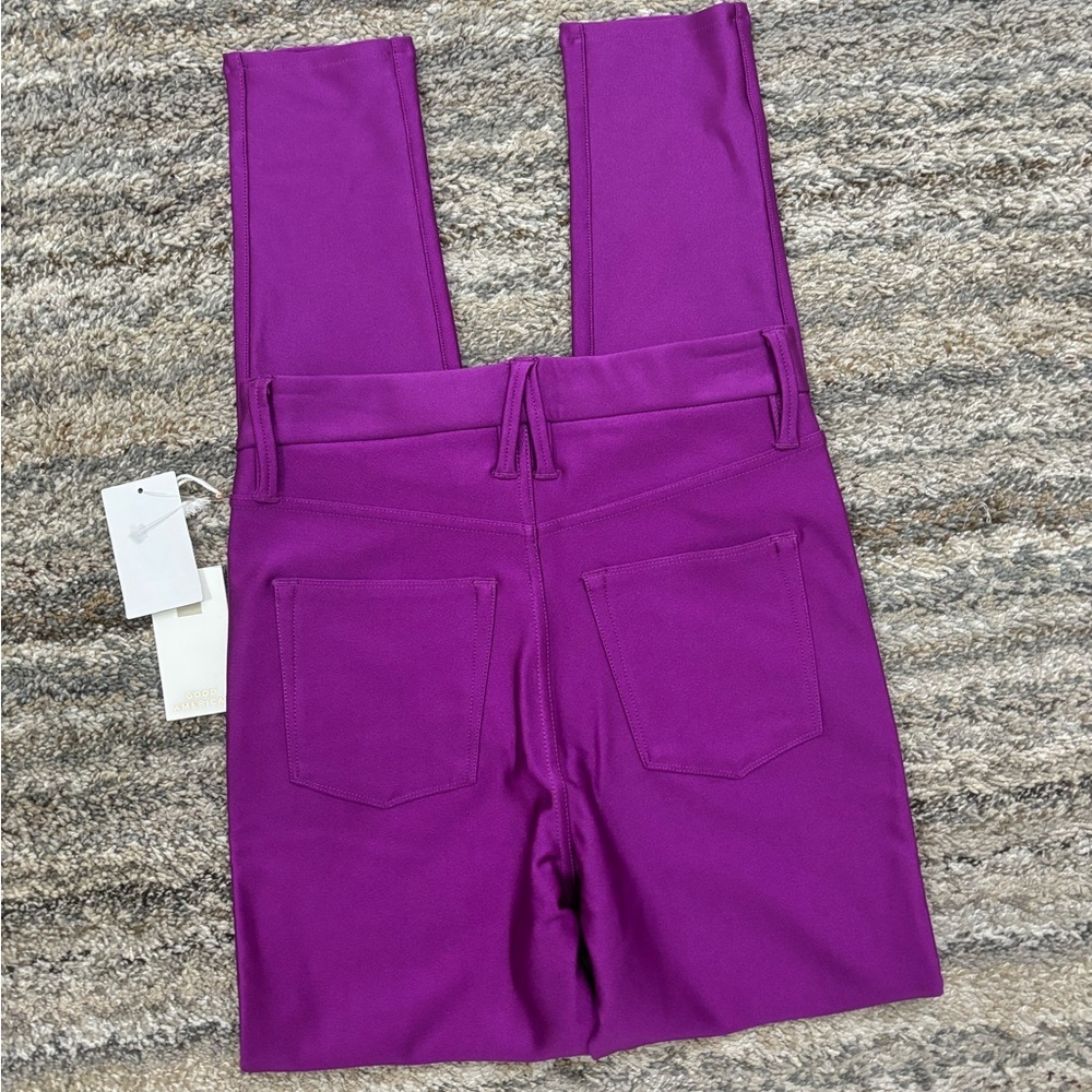 Good American High Rise Skinny Jeans Sz 00/24 NWT | Good American Purple Skinny- - Picture 11 of 13